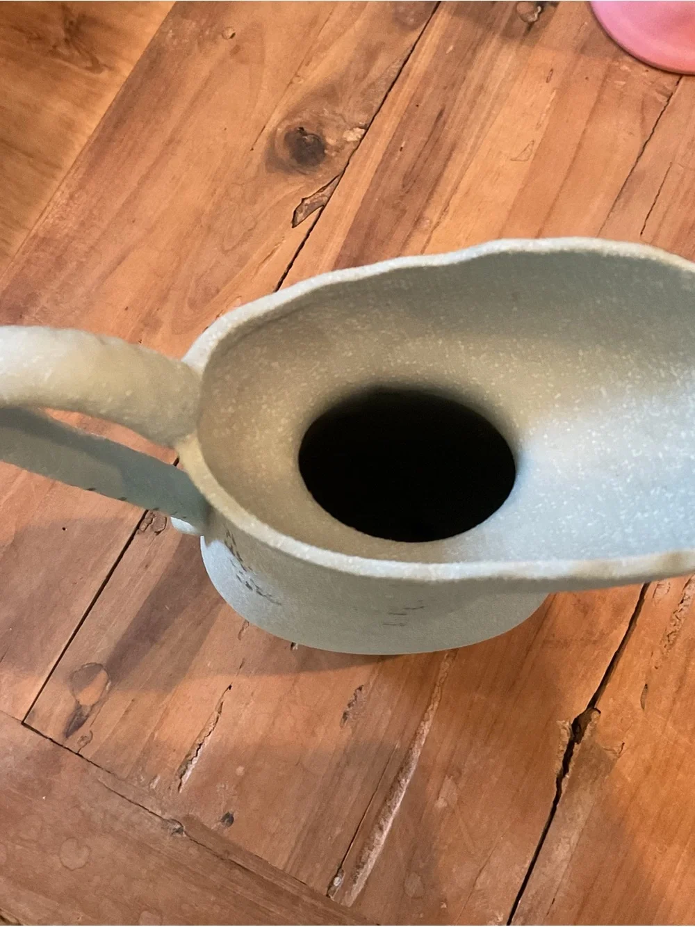 Japanese vintage Mint Green Floral Pitcher Vase